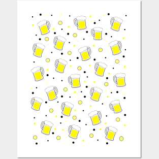 LOTS Of Frosty Mugs Of Beer For Beer Drinker. Posters and Art